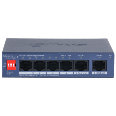 CS4006-4ET2GT-36 - Dahua Switch 5 Ports Mégabit POE Cloud 2*GB Prix Maroc